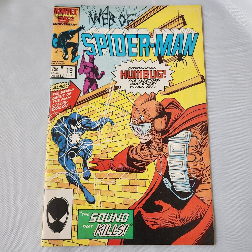 Web‎ of Spider-Man #19 Comic Book Oct 1986 Marvel Comics Debut of Solo Humbug FN